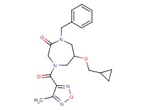 1-benzyl-6-(cyclopropylmethoxy)-4-[(4-methyl-1,2,5-oxadiazol-3-yl)carbonyl]-1,4-diazepan-2-one