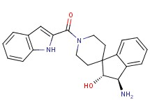 (2R*,3R*)-3-amino-1'-(1H-indol-2-ylcarbonyl)-2,3-dihydrospiro[indene-1,4'-piperidin]-2-ol