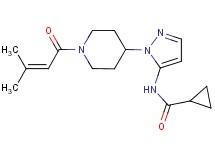 N-{1-[1-(3-methyl-2-butenoyl)-4-piperidinyl]-1H-pyrazol-5-yl}cyclopropanecarboxamide