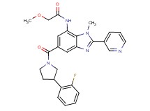 N-[5-{[3-(2-fluorophenyl)-1-pyrrolidinyl]carbonyl}-1-methyl-2-(3-pyridinyl)-1H-benzimidazol-7-yl]-2-methoxyacetamide