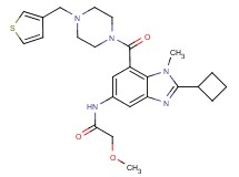 N-(2-cyclobutyl-1-methyl-7-{[4-(3-thienylmethyl)-1-piperazinyl]carbonyl}-1H-benzimidazol-5-yl)-2-methoxyacetamide