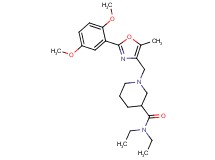 1-{[2-(2,5-dimethoxyphenyl)-5-methyl-1,3-oxazol-4-yl]methyl}-N,N-diethyl-3-piperidinecarboxamide