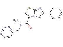 N-methyl-6-phenyl-N-(4-pyrimidinylmethyl)imidazo[2,1-b][1,3]thiazole-3-carboxamide