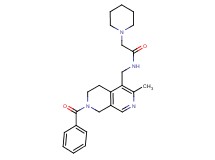 N-[(7-benzoyl-3-methyl-5,6,7,8-tetrahydro-2,7-naphthyridin-4-yl)methyl]-2-(1-piperidinyl)acetamide