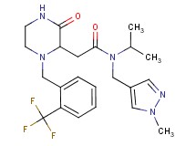 N-isopropyl-N-[(1-methyl-1H-pyrazol-4-yl)methyl]-2-{3-oxo-1-[2-(trifluoromethyl)benzyl]-2-piperazinyl}acetamide