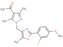 1-(1-{[2-(2-fluoro-4-methoxyphenyl)-5-methyl-1,3-oxazol-4-yl]methyl}-3,5-dimethyl-1H-pyrazol-4-yl)ethanone