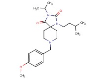 3-isopropyl-8-(4-methoxybenzyl)-1-(3-methylbutyl)-1,3,8-triazaspiro[4.5]decane-2,4-dione