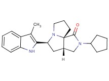 (3aS*,5S*,9aS*)-2-cyclopentyl-5-(3-methyl-1H-indol-2-yl)hexahydro-7H-pyrrolo[3,4-g]pyrrolizin-1(2H)-one