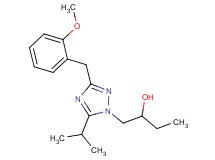 1-[5-isopropyl-3-(2-methoxybenzyl)-1H-1,2,4-triazol-1-yl]butan-2-ol