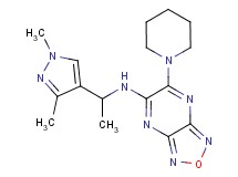 N-[1-(1,3-dimethyl-1H-pyrazol-4-yl)ethyl]-6-(1-piperidinyl)[1,2,5]oxadiazolo[3,4-b]pyrazin-5-amine