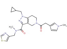 1-(cyclopropylmethyl)-N-methyl-5-[(1-methyl-1H-pyrrol-3-yl)acetyl]-N-(1,3-thiazol-4-ylmethyl)-4,5,6,7-tetrahydro-1H-pyrazolo[4,3-c]pyridine-3-carboxamide