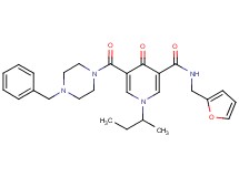 5-[(4-benzyl-1-piperazinyl)carbonyl]-1-sec-butyl-N-(2-furylmethyl)-4-oxo-1,4-dihydro-3-pyridinecarboxamide