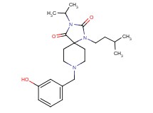 8-(3-hydroxybenzyl)-3-isopropyl-1-(3-methylbutyl)-1,3,8-triazaspiro[4.5]decane-2,4-dione