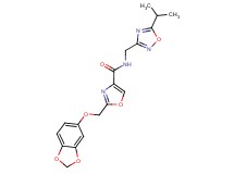 2-[(1,3-benzodioxol-5-yloxy)methyl]-N-[(5-isopropyl-1,2,4-oxadiazol-3-yl)methyl]-1,3-oxazole-4-carboxamide