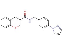 N-[4-(1H-pyrazol-1-yl)benzyl]chromane-3-carboxamide
