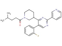 5-(2-fluorophenyl)-4-[1-(4-methylpentanoyl)-3-piperidinyl]-2-(3-pyridinyl)pyrimidine