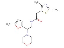2-(2,4-dimethyl-1,3-thiazol-5-yl)-N-[2-(5-methyl-2-furyl)-2-morpholin-4-ylethyl]acetamide