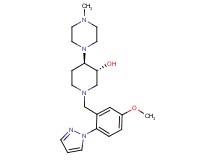 (3R*,4R*)-1-[5-methoxy-2-(1H-pyrazol-1-yl)benzyl]-4-(4-methyl-1-piperazinyl)-3-piperidinol
