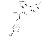 3-(3-fluorophenyl)-N-methyl-N-[2-(5-methyl-1,2,4-oxadiazol-3-yl)ethyl]-1H-pyrazole-4-carboxamide
