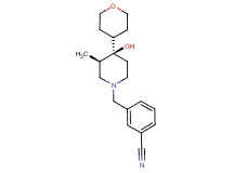 3-{[(3R*,4R*)-4-hydroxy-3-methyl-4-(tetrahydro-2H-pyran-4-yl)-1-piperidinyl]methyl}benzonitrile