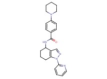 4-(1-piperidinyl)-N-[1-(2-pyridinyl)-4,5,6,7-tetrahydro-1H-indazol-4-yl]benzamide