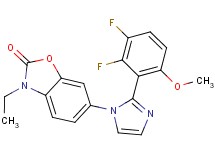 6-[2-(2,3-difluoro-6-methoxyphenyl)-1H-imidazol-1-yl]-3-ethyl-1,3-benzoxazol-2(3H)-one