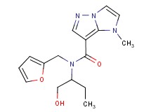N-(2-furylmethyl)-N-[1-(hydroxymethyl)propyl]-1-methyl-1H-imidazo[1,2-b]pyrazole-7-carboxamide