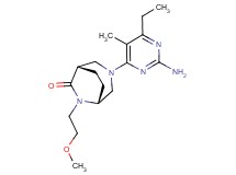 (1S*,5R*)-3-(2-amino-6-ethyl-5-methylpyrimidin-4-yl)-6-(2-methoxyethyl)-3,6-diazabicyclo[3.2.2]nonan-7-one