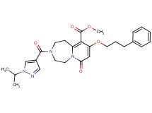 methyl 3-[(1-isopropyl-1H-pyrazol-4-yl)carbonyl]-7-oxo-9-(3-phenylpropoxy)-1,2,3,4,5,7-hexahydropyrido[1,2-d][1,4]diazepine-10-carboxylate