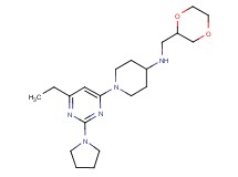 N-(1,4-dioxan-2-ylmethyl)-1-(6-ethyl-2-pyrrolidin-1-ylpyrimidin-4-yl)piperidin-4-amine