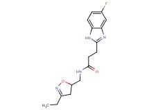 N-[(3-ethyl-4,5-dihydroisoxazol-5-yl)methyl]-3-(5-fluoro-1H-benzimidazol-2-yl)propanamide
