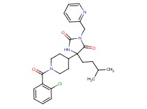 5-[1-(2-chlorobenzoyl)-4-piperidinyl]-5-(3-methylbutyl)-3-(2-pyridinylmethyl)-2,4-imidazolidinedione