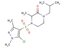 4-[(5-chloro-1,3-dimethyl-1H-pyrazol-4-yl)sulfonyl]-1-isobutyl-3-methyl-2-piperazinone