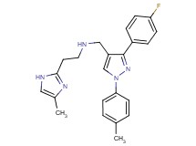 N-{[3-(4-fluorophenyl)-1-(4-methylphenyl)-1H-pyrazol-4-yl]methyl}-2-(4-methyl-1H-imidazol-2-yl)ethanamine