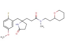 3-[2-(2-fluoro-5-methoxybenzyl)-5-oxo-2-pyrrolidinyl]-N-methyl-N-[2-(tetrahydro-2H-pyran-2-yl)ethyl]propanamide