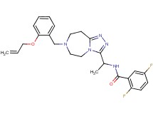 N-(1-{7-[2-(allyloxy)benzyl]-6,7,8,9-tetrahydro-5H-[1,2,4]triazolo[4,3-d][1,4]diazepin-3-yl}ethyl)-2,5-difluorobenzamide