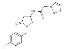 N-[1-(4-fluorobenzyl)-5-oxo-3-pyrrolidinyl]-2-(1H-pyrazol-1-yl)acetamide