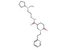 N-{3-[cyclopentyl(methyl)amino]propyl}-6-oxo-1-[2-(2-pyridinyl)ethyl]-3-piperidinecarboxamide