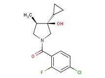 (3R*,4R*)-1-(4-chloro-2-fluorobenzoyl)-3-cyclopropyl-4-methyl-3-pyrrolidinol