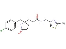 3-[2-(4-chlorobenzyl)-5-oxo-2-pyrrolidinyl]-N-[(2-methyl-1,3-thiazol-4-yl)methyl]propanamide