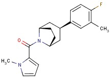 (3-endo)-3-(4-fluoro-3-methylphenyl)-8-[(1-methyl-1H-pyrrol-2-yl)carbonyl]-8-azabicyclo[3.2.1]octane