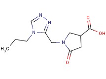 5-oxo-1-[(4-propyl-4H-1,2,4-triazol-3-yl)methyl]pyrrolidine-3-carboxylic acid