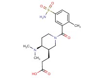 3-[(3R*,4S*)-1-[5-(aminosulfonyl)-2-methylbenzoyl]-4-(dimethylamino)piperidin-3-yl]propanoic acid