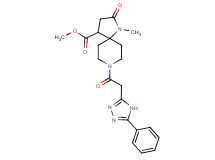methyl 1-methyl-2-oxo-8-[(5-phenyl-4H-1,2,4-triazol-3-yl)acetyl]-1,8-diazaspiro[4.5]decane-4-carboxylate