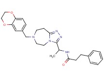 N-{1-[7-(2,3-dihydro-1,4-benzodioxin-6-ylmethyl)-6,7,8,9-tetrahydro-5H-[1,2,4]triazolo[4,3-d][1,4]diazepin-3-yl]ethyl}-3-phenylpropanamide