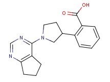 2-[1-(6,7-dihydro-5H-cyclopenta[d]pyrimidin-4-yl)-3-pyrrolidinyl]benzoic acid