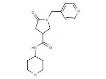 5-oxo-1-(4-pyridinylmethyl)-N-(tetrahydro-2H-pyran-4-yl)-3-pyrrolidinecarboxamide