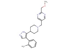 2-(methoxymethyl)-5-({4-[4-(2-methylphenyl)-1H-pyrazol-5-yl]piperidin-1-yl}methyl)pyrimidine