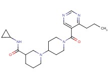 N-cyclopropyl-1'-[(4-propylpyrimidin-5-yl)carbonyl]-1,4'-bipiperidine-3-carboxamide
