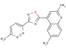 2,6-dimethyl-4-[3-(6-methyl-3-pyridazinyl)-1,2,4-oxadiazol-5-yl]quinoline